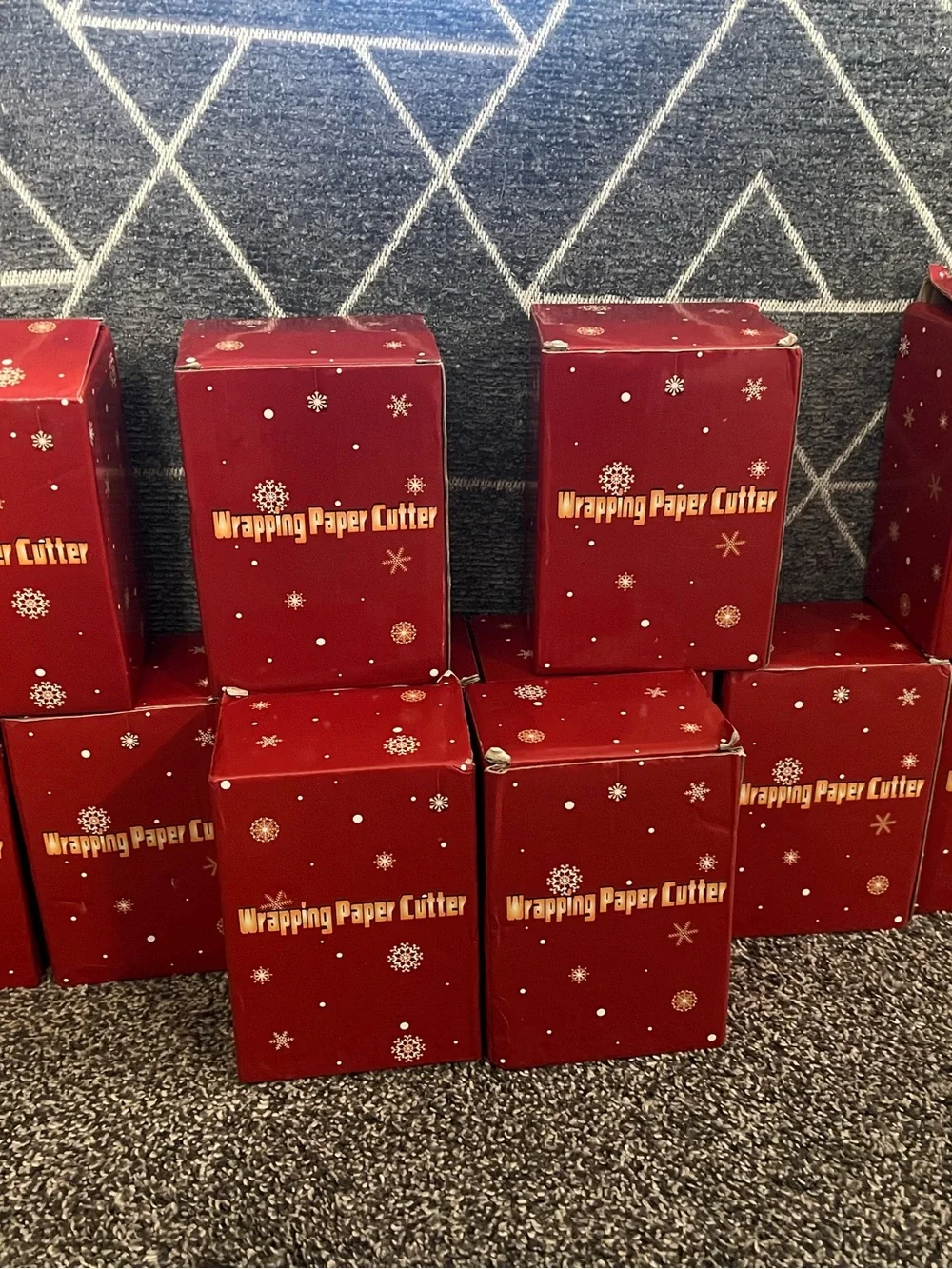 Holiday Wrapping Paper Cutter - Red